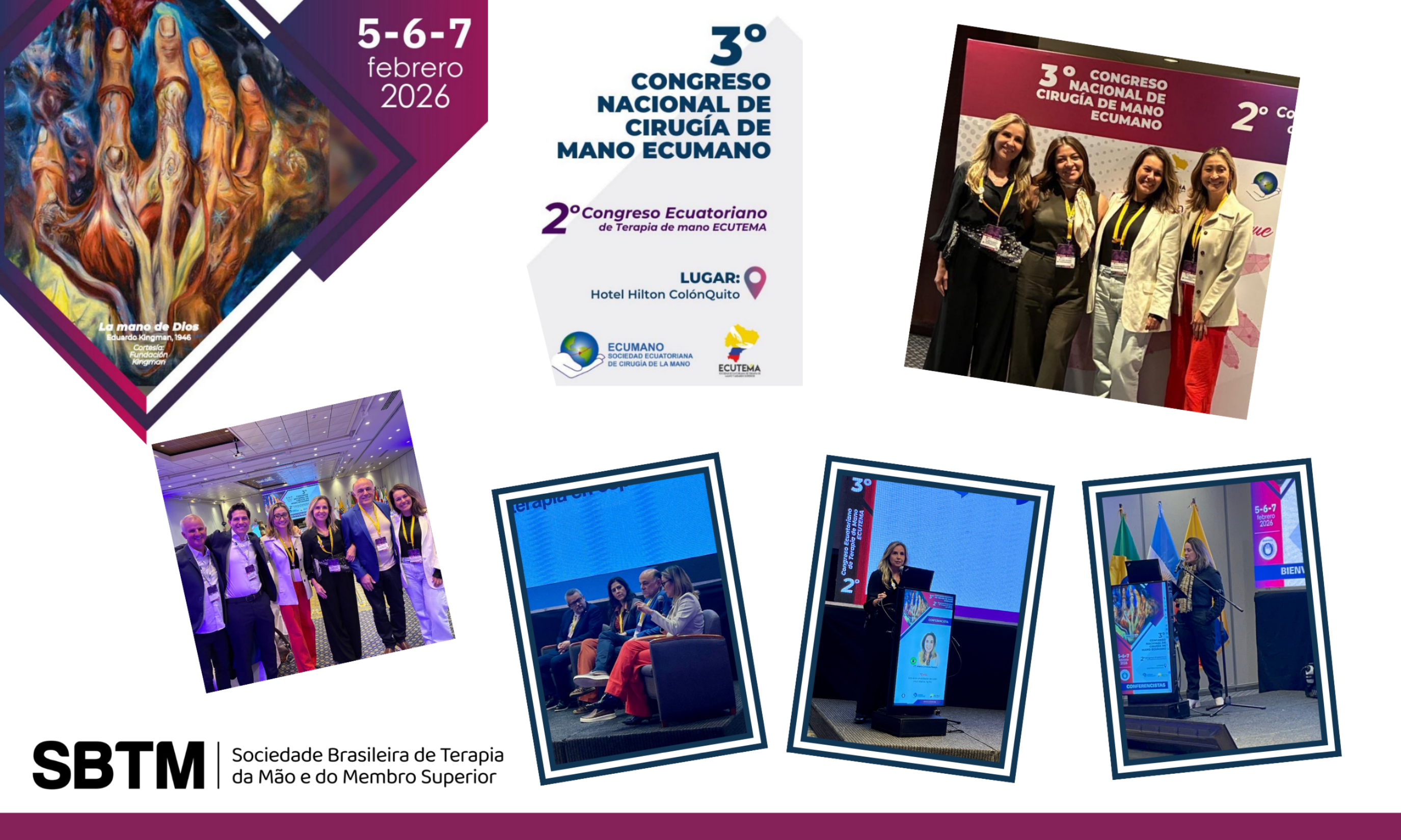 SBTM presente no Congresso Equatoriano de Terapia da Mão 2026